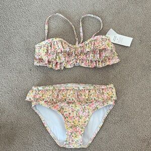 Janie and Jack Floral Ruffle bikini